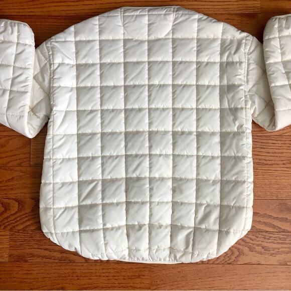 Rebecca Minkoff Box Quilt Puffer Zip Pockets White Cream Jacket Women’s Size S - Picture 10 of 12